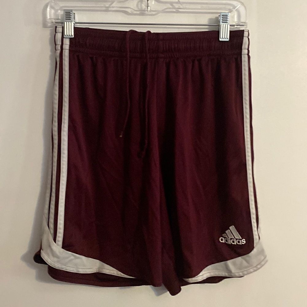 Adidas burgundy Climacool shorts, size Medium